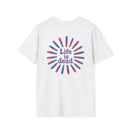 Tie Dye Sunburst and Jerry Life is dead. Grateful Dead T-Shirt