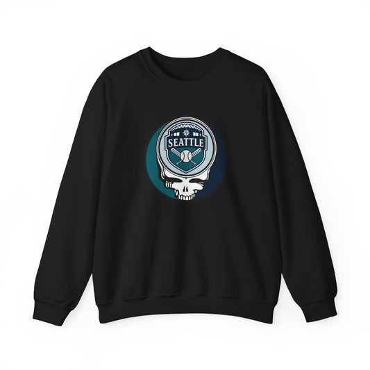 Seattle Mariners Grateful Dead Stealie Crewneck Sweatshirt - MLB