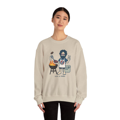 Grillin' Jerry | Life is dead. Crewneck Sweatshirt