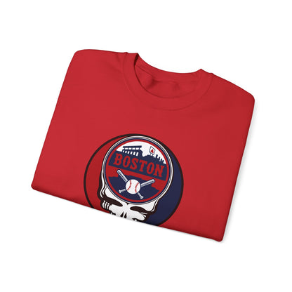 Boston Red Sox Stealie Grateful Dead Crewneck Sweatshirt - MLB