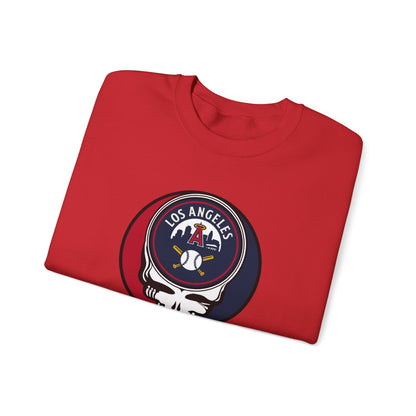 Los Angeles Angels Stealie Grateful Dead Crewneck Sweatshirt - MLB