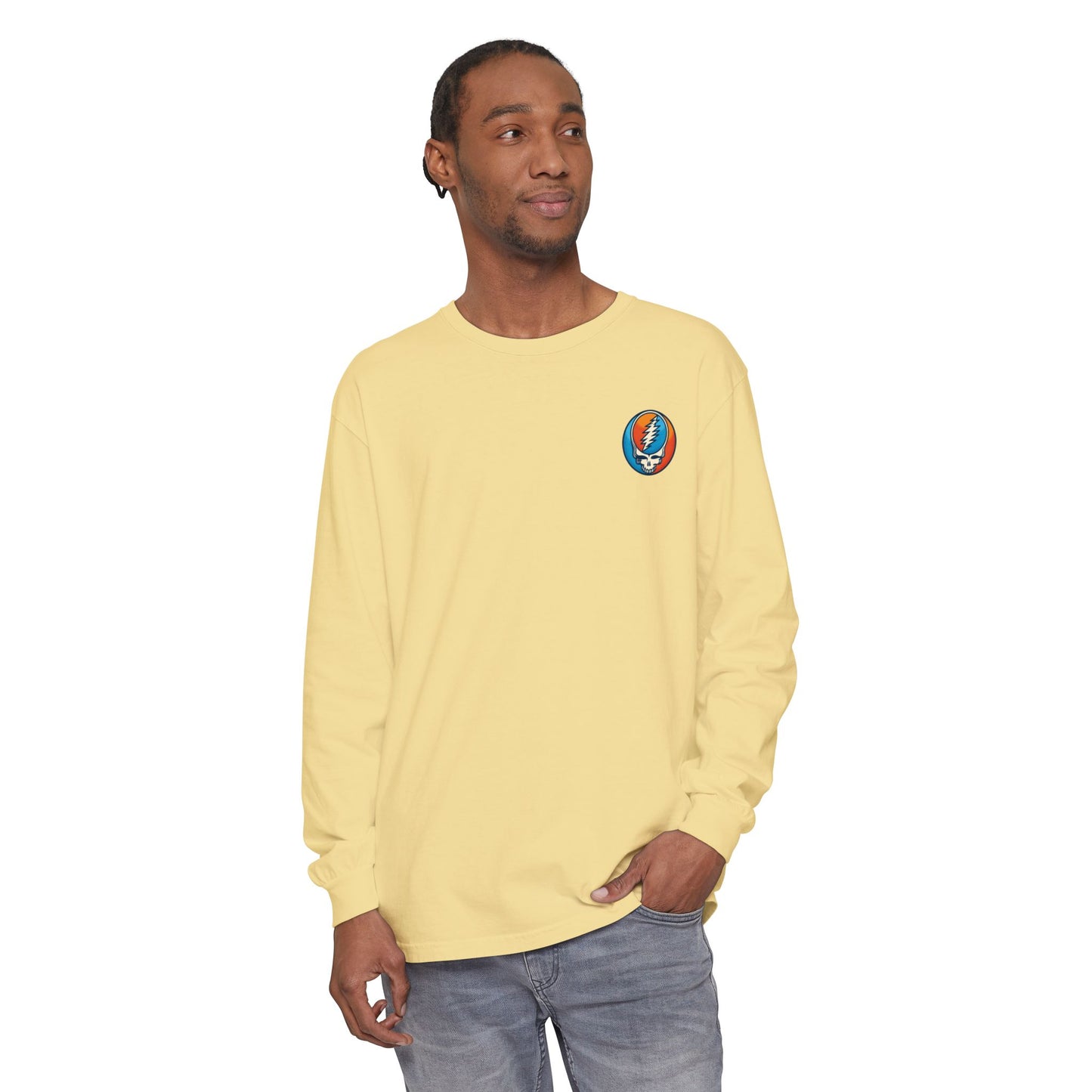 Twisted Stealie Two-Sided Vineyard Collection Garment-dyed Long Sleeve T-Shirt