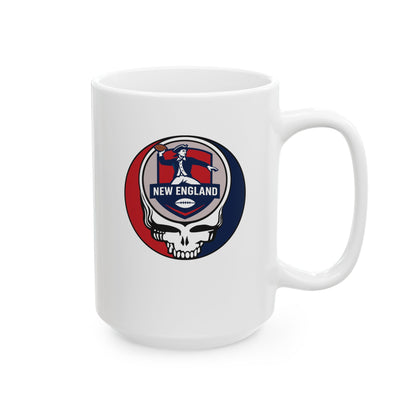 New England Football Stealie Ceramic Coffee Mug - NFL
