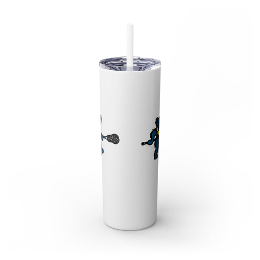 Lax Bear Skinny Tumbler with Straw, 20oz