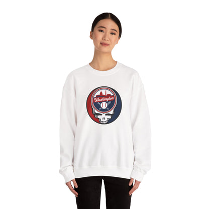 Washington Nationals Grateful Dead Stealie Crewneck Sweatshirt - MLB