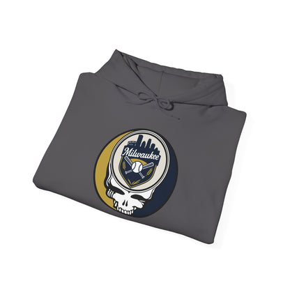 Milwaukee Brewers Grateful Dead Unisex Heavy Blend Hoodie - MLB