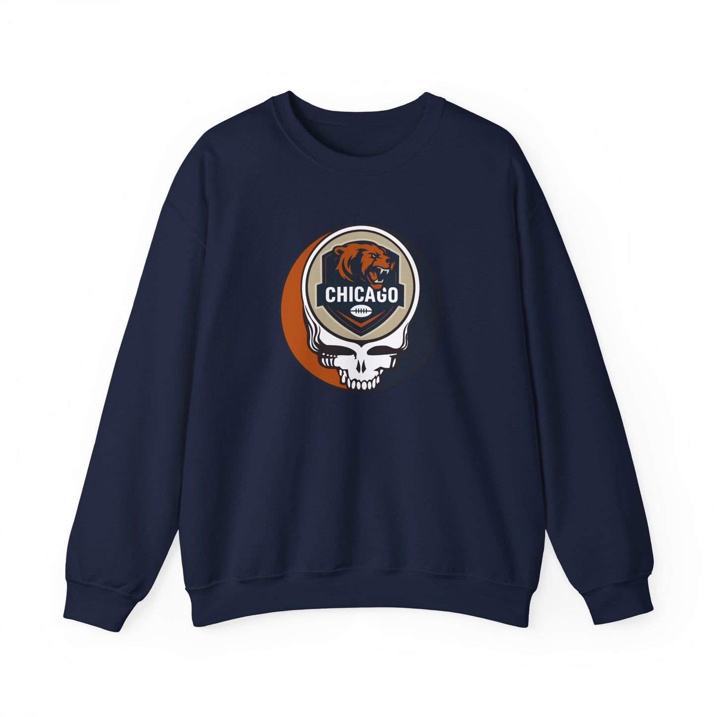 Chicago Football Grateful Dead Stealie Crewneck Sweatshirt