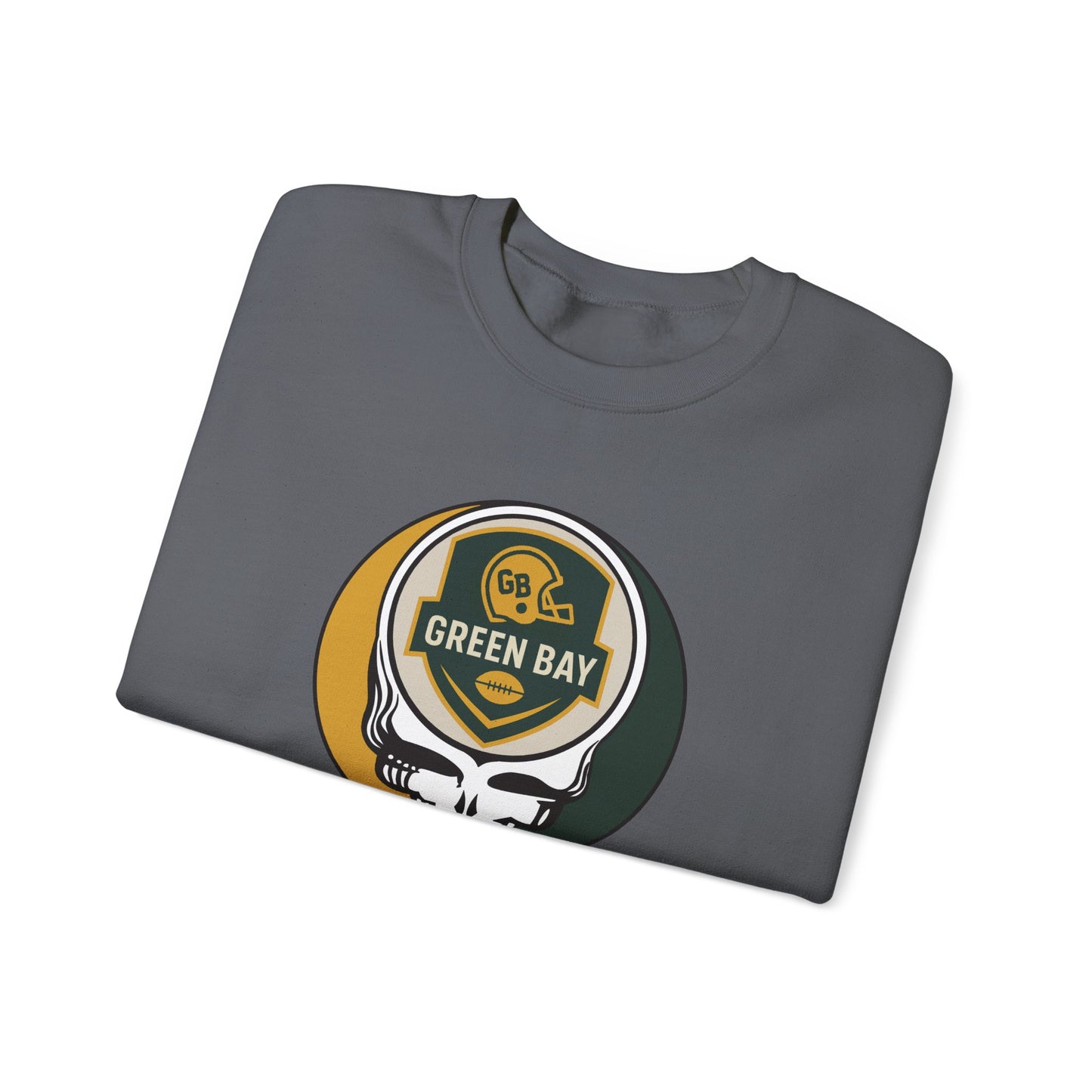 Green Bay Football Grateful Dead Stealie Crewneck Sweatshirt