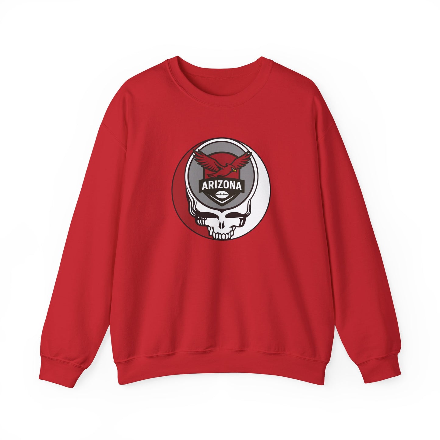 Arizona Cardinals Grateful Dead Stealie Crewneck Sweatshirt