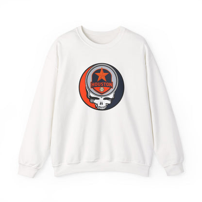 Houston Astros Stealie Grateful Dead Crewneck Sweatshirt - MLB