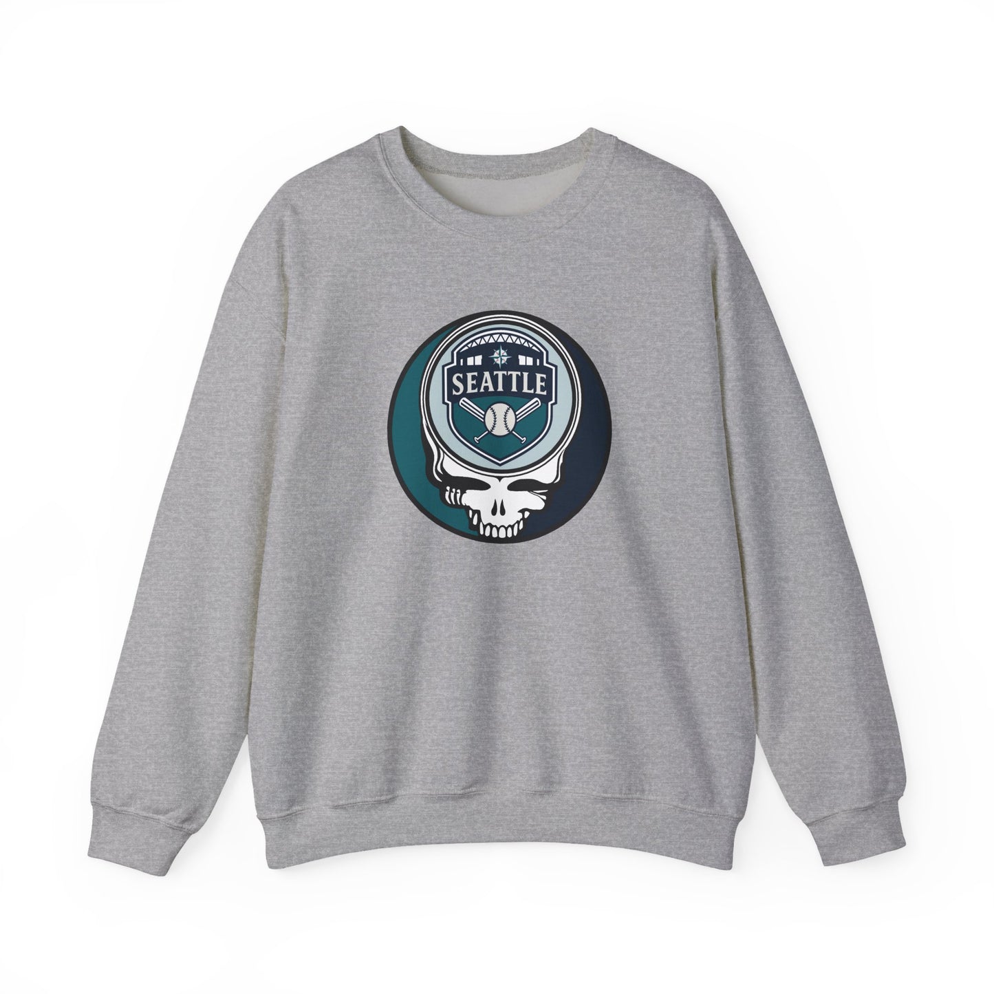 Seattle Mariners Grateful Dead Stealie Crewneck Sweatshirt - MLB
