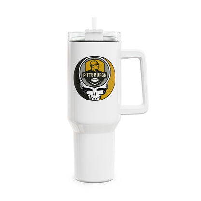 Pittsburgh Football Stealie "Fat Man" Tumbler,  Double Insulated 40oz Travel Mug - NFL