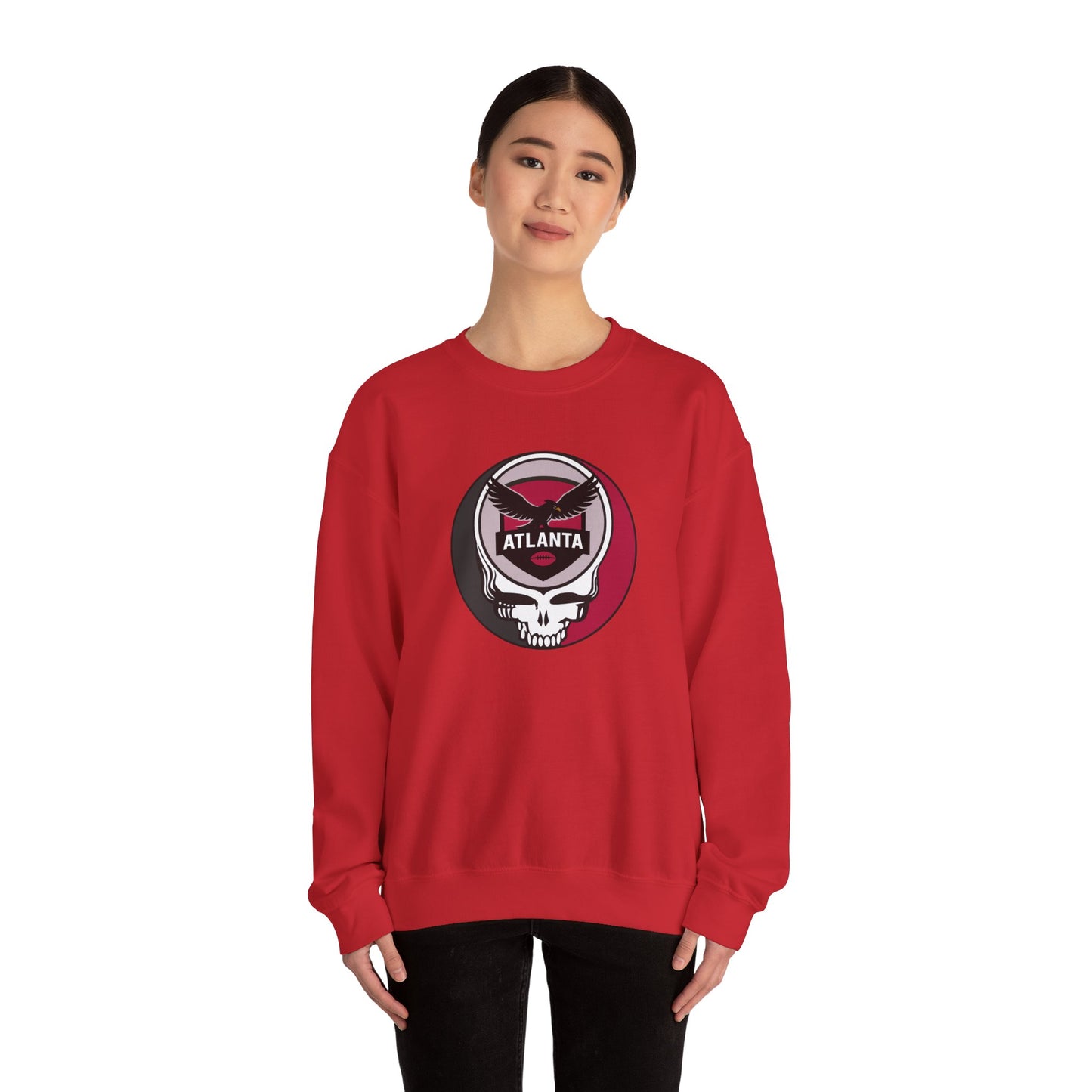 Atlanta Football Grateful Dead Stealie Crewneck Sweatshirt