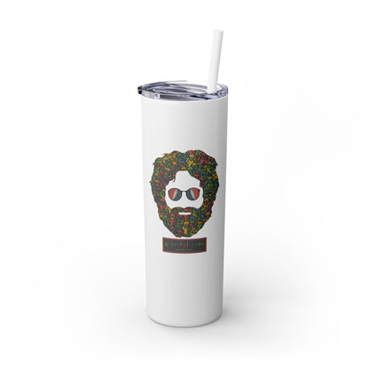 Dancing Bears Jerry - Life is dead. Skinny Tumbler with Straw, 20oz