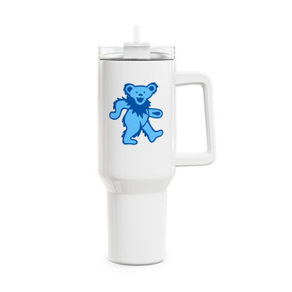 Blue Dancing Bear "Fat Man" Tumbler,  Double Insulated 40oz Travel Mug