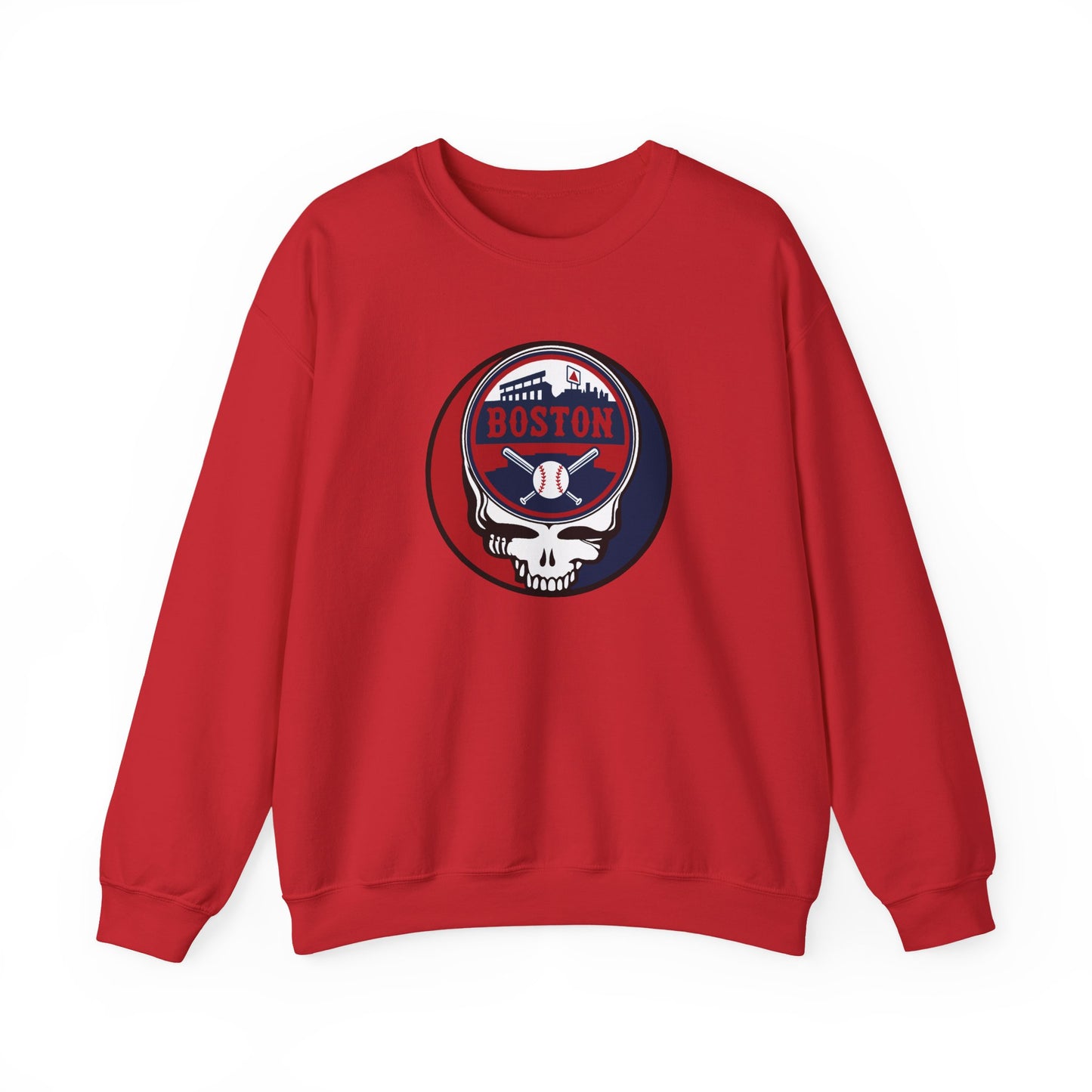 Boston Red Sox Stealie Grateful Dead Crewneck Sweatshirt - MLB