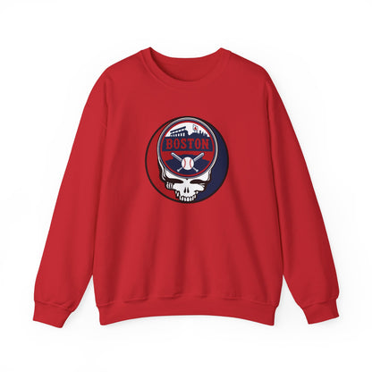 Boston Red Sox Stealie Grateful Dead Crewneck Sweatshirt - MLB