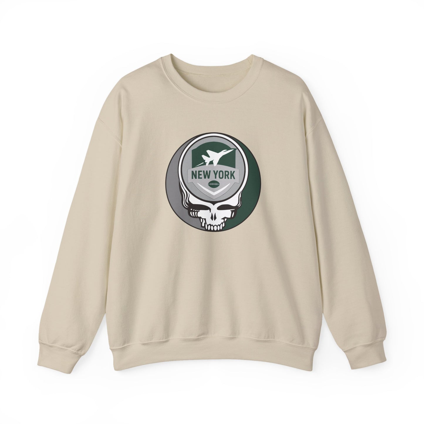 New York Football Grateful Dead Stealie Crewneck Sweatshirt - NFL