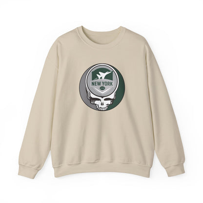 New York Football Grateful Dead Stealie Crewneck Sweatshirt - NFL