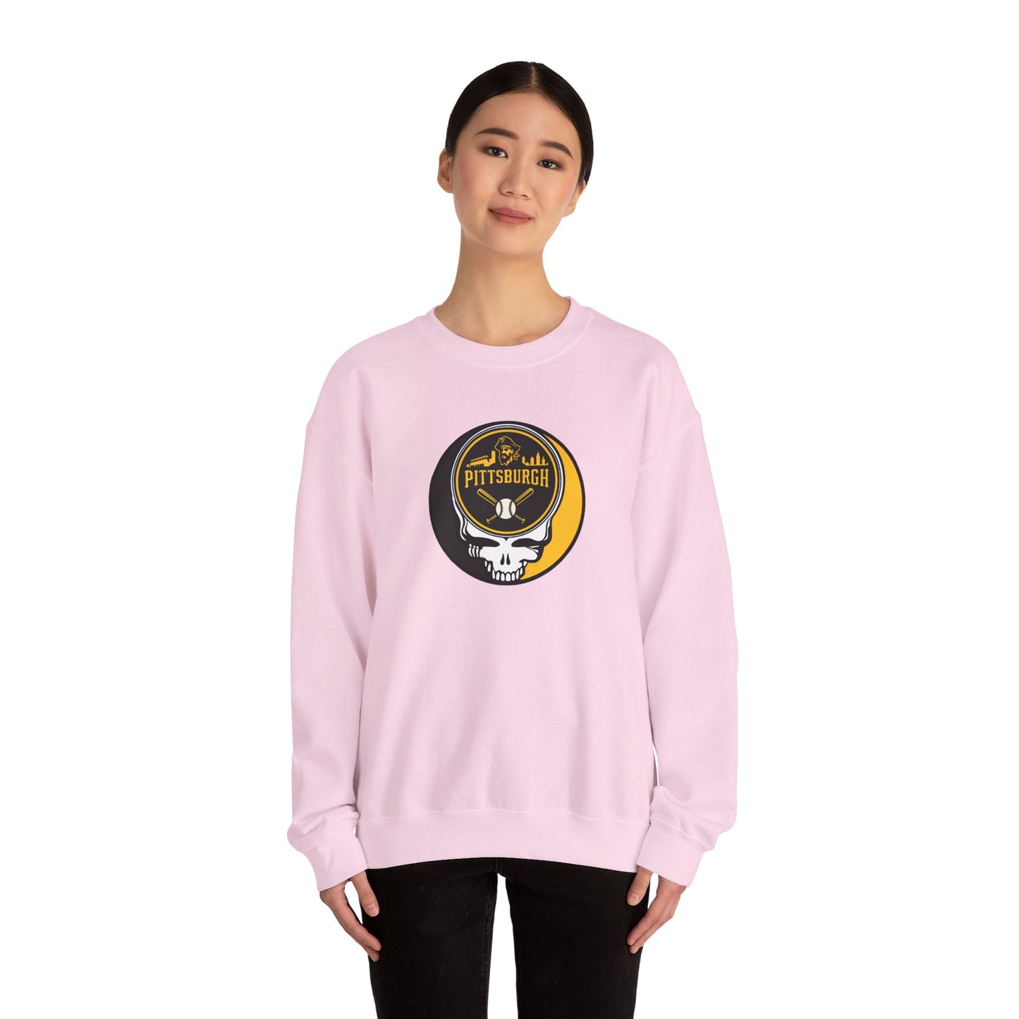 Pittsburgh Pirates Grateful Dead Stealie Crewneck Sweatshirt - MLB