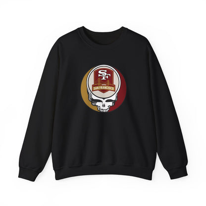 San Franisco Football Grateful Dead Stealie Crewneck Sweatshirt