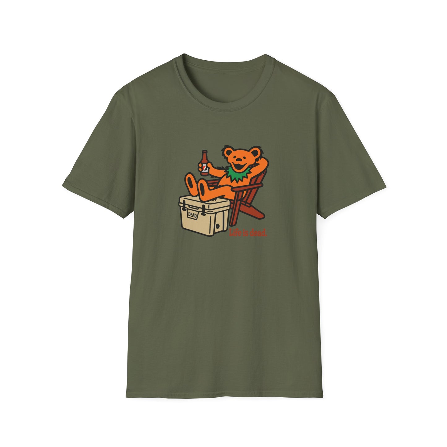 Chillin' Bear - Life is dead. Grateful Dead TShirt