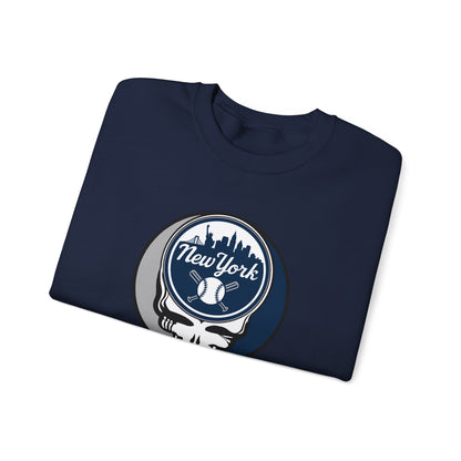New York Yankees Stealie Grateful Dead Crewneck Sweatshirt - MLB