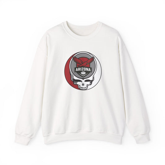 Arizona Cardinals Grateful Dead Stealie Crewneck Sweatshirt