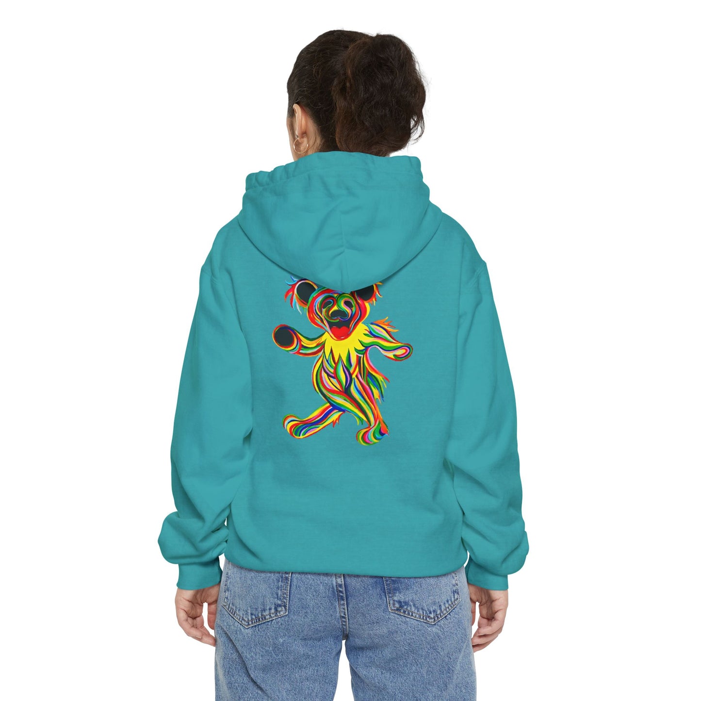 Tie-Dye Bear Vineyard Collection Unisex Garment-Dyed Hoodie