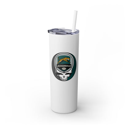 Jacksonville Football Stealie Skinny Tumbler with Straw, 20oz - NFL