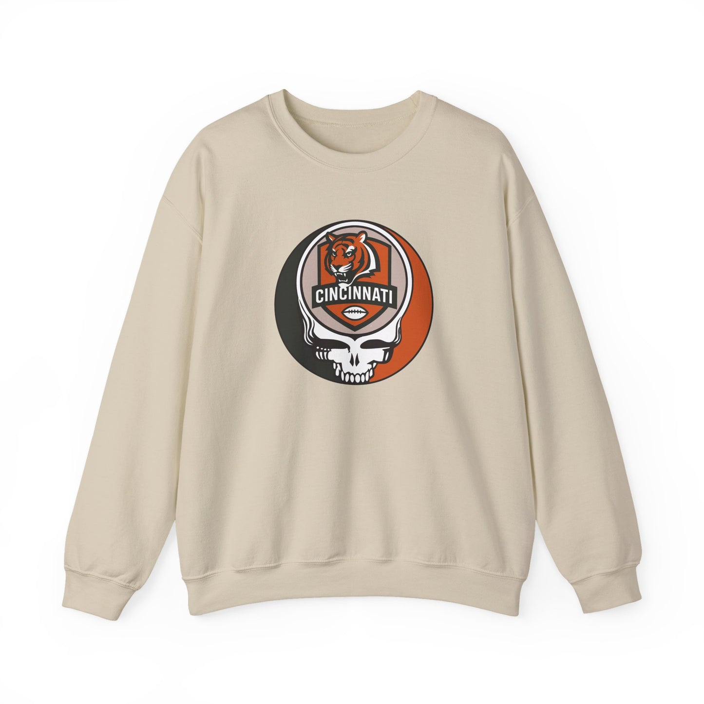 Cincinnati Football Grateful Dead Stealie Crewneck Sweatshirt - NFL