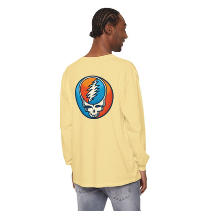 Twisted Stealie Two-Sided Vineyard Collection Garment-dyed Long Sleeve T-Shirt