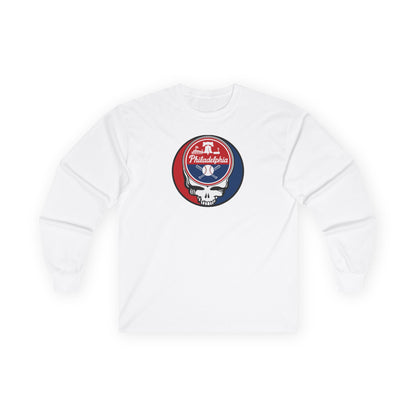 Philadelphia Phillies Stealie Grateful Dead Long Sleeve Tee - MLB