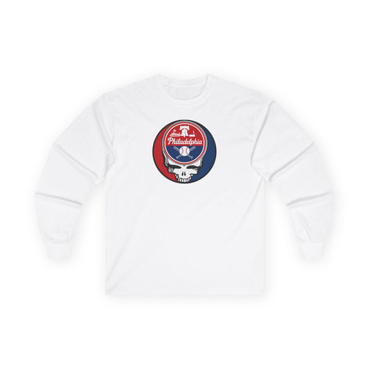 Philadelphia Phillies Stealie Grateful Dead Long Sleeve Tee - MLB