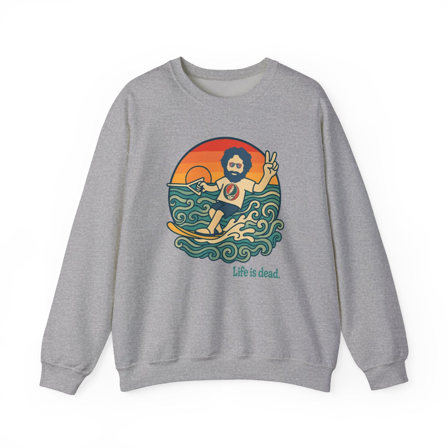 Waterskiin' Jerry Life is dead. Crewneck Sweatshirt