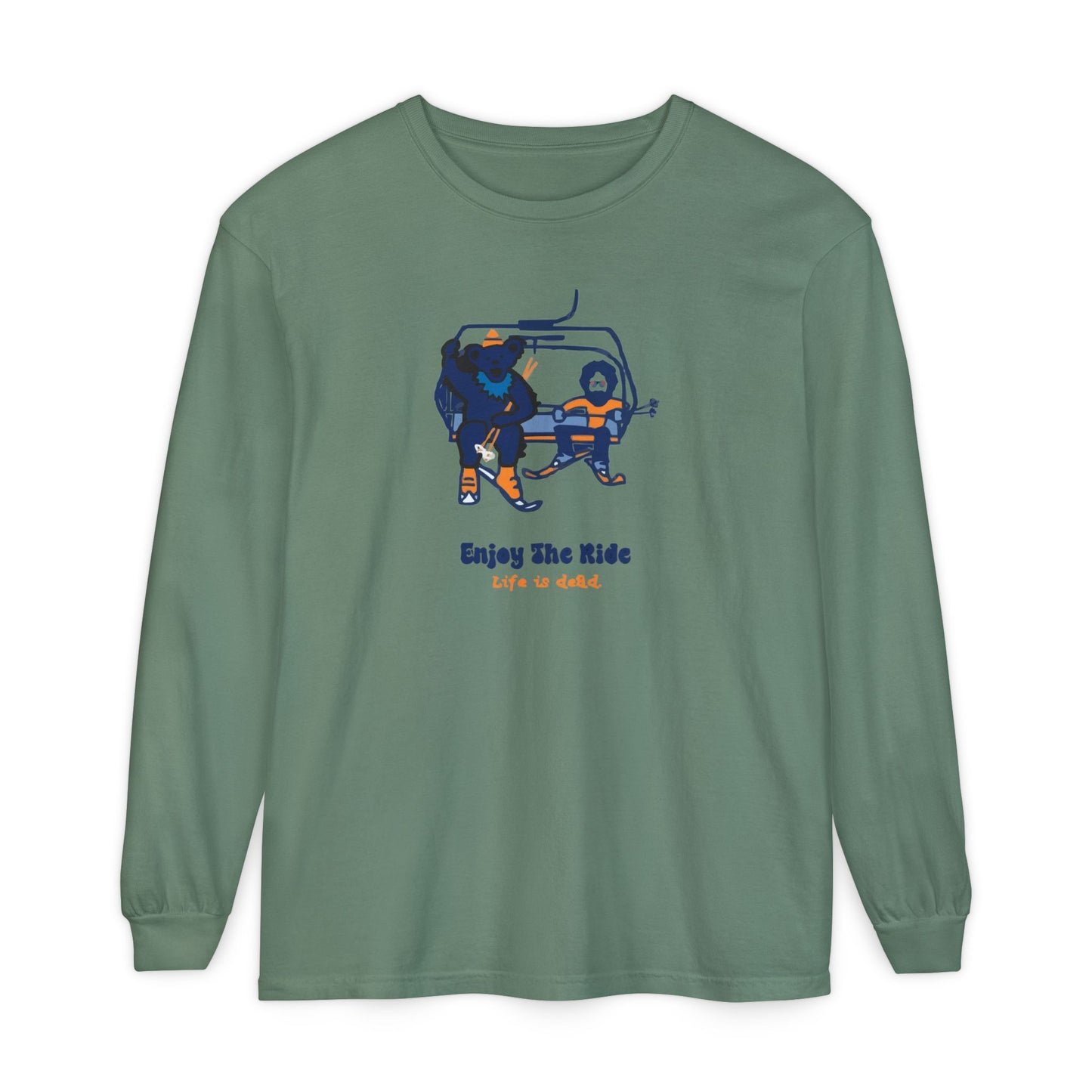 Enjoy The Ride Vineyard Collection Garment-dyed Long Sleeve T-Shirt