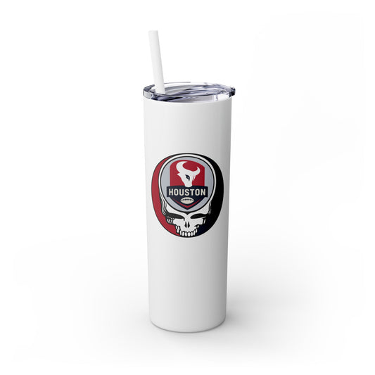 Houston Football Stealie Skinny Tumbler with Straw, 20oz - NFL