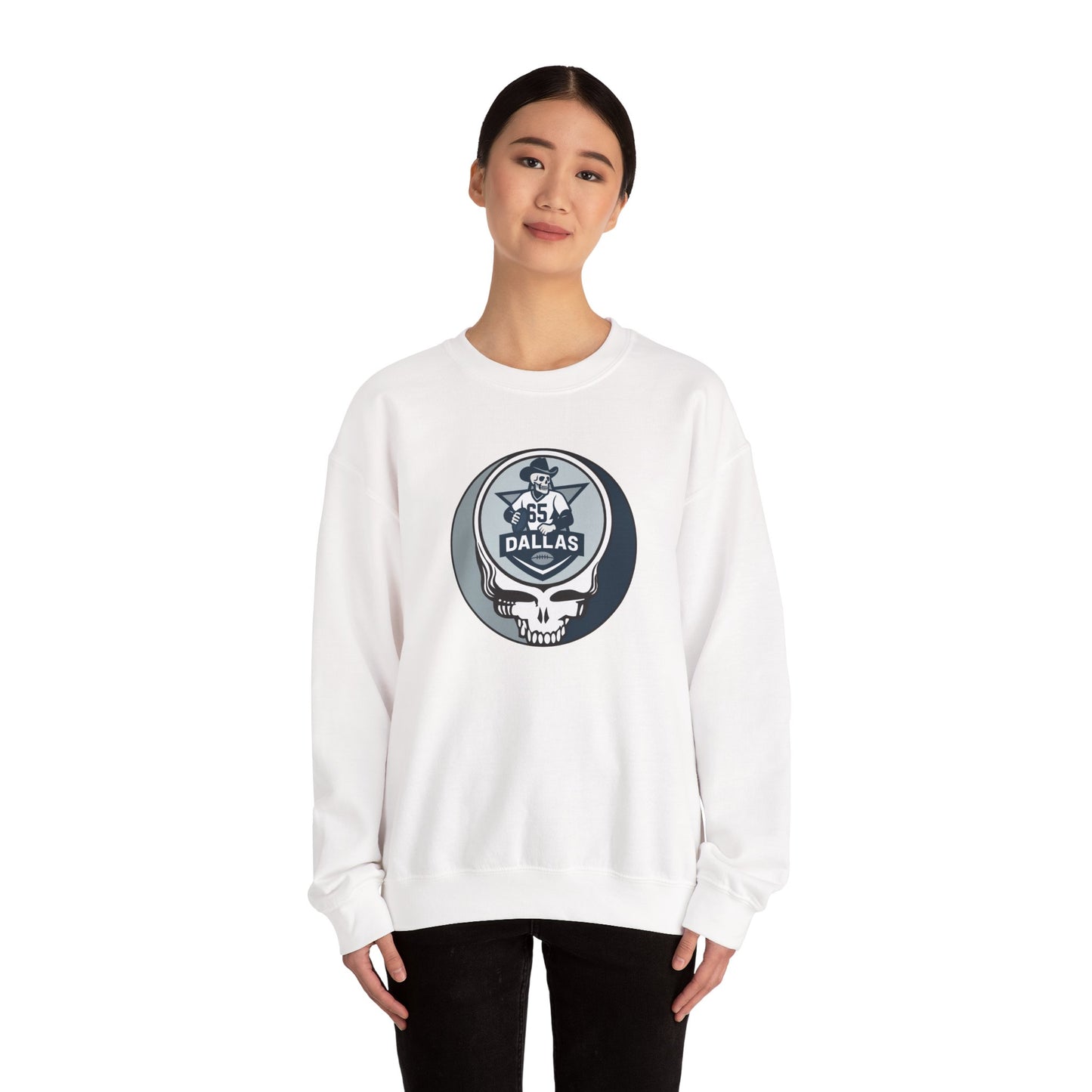 Dallas Football Grateful Dead Stealie Crewneck Sweatshirt - NFL
