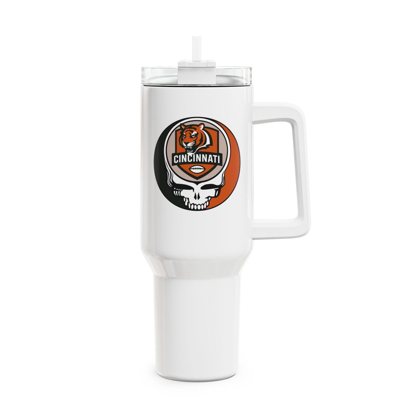 Cincinnati Football Stealie "Fat Man" Tumbler,  Double Insulated 40oz Travel Mug - NFL
