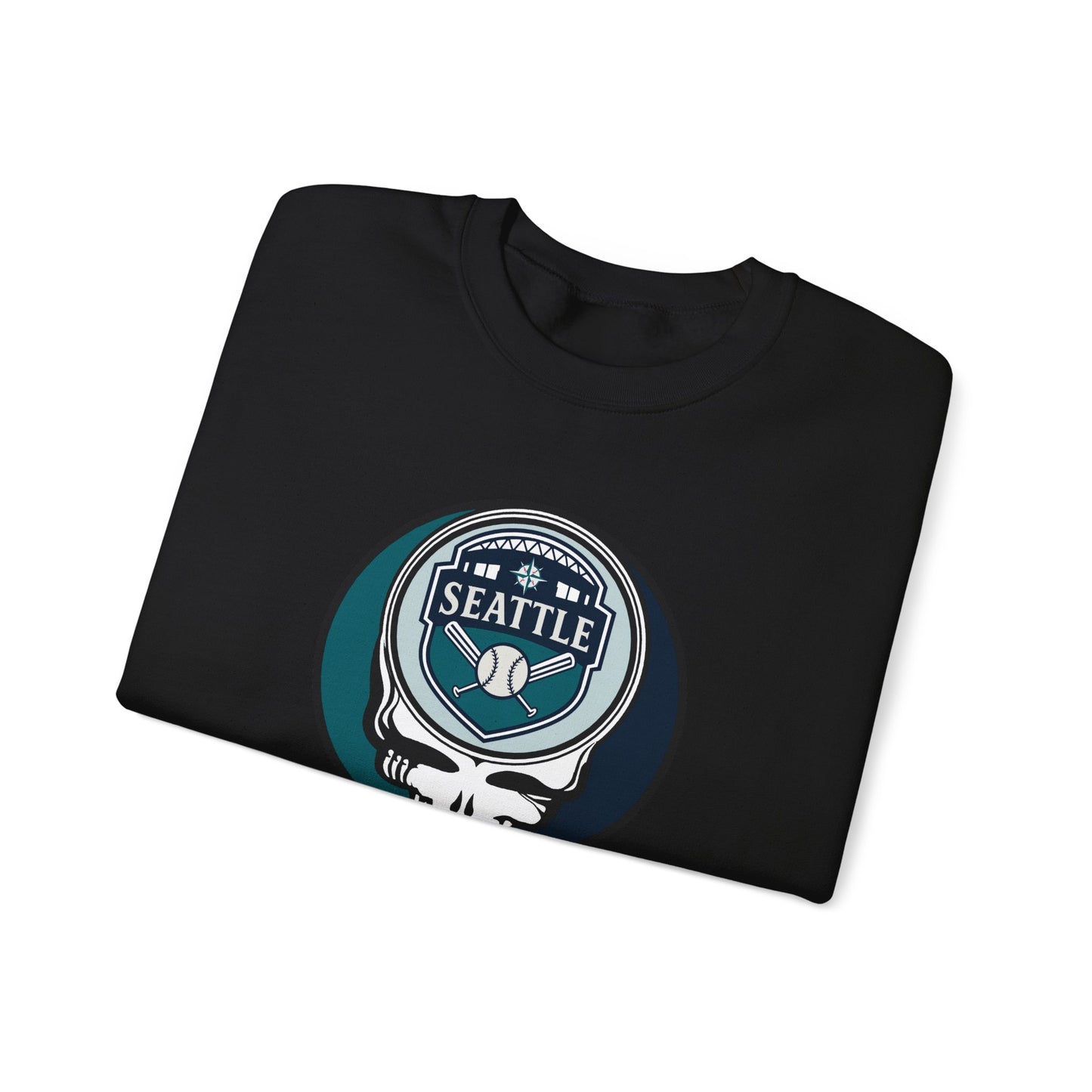 Seattle Mariners Grateful Dead Stealie Crewneck Sweatshirt - MLB