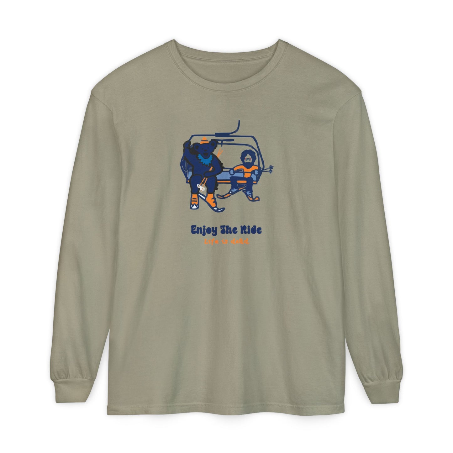 Enjoy The Ride Vineyard Collection Garment-dyed Long Sleeve T-Shirt