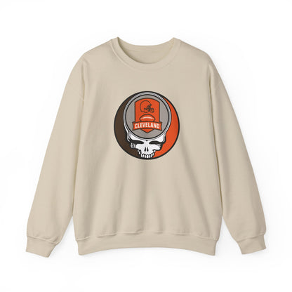 Cleveland Football Grateful Dead Stealie Crewneck Sweatshirt - NFL