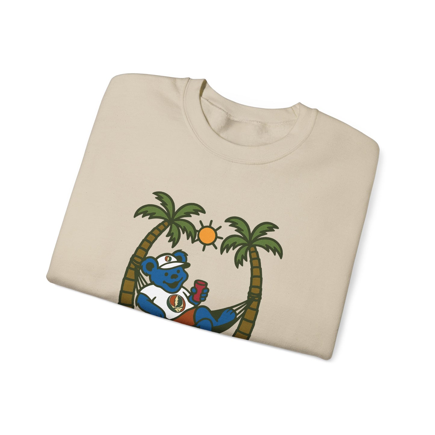 This Bear's Not Workin' From Anywhere | Life is dead. Crewneck Sweatshirt