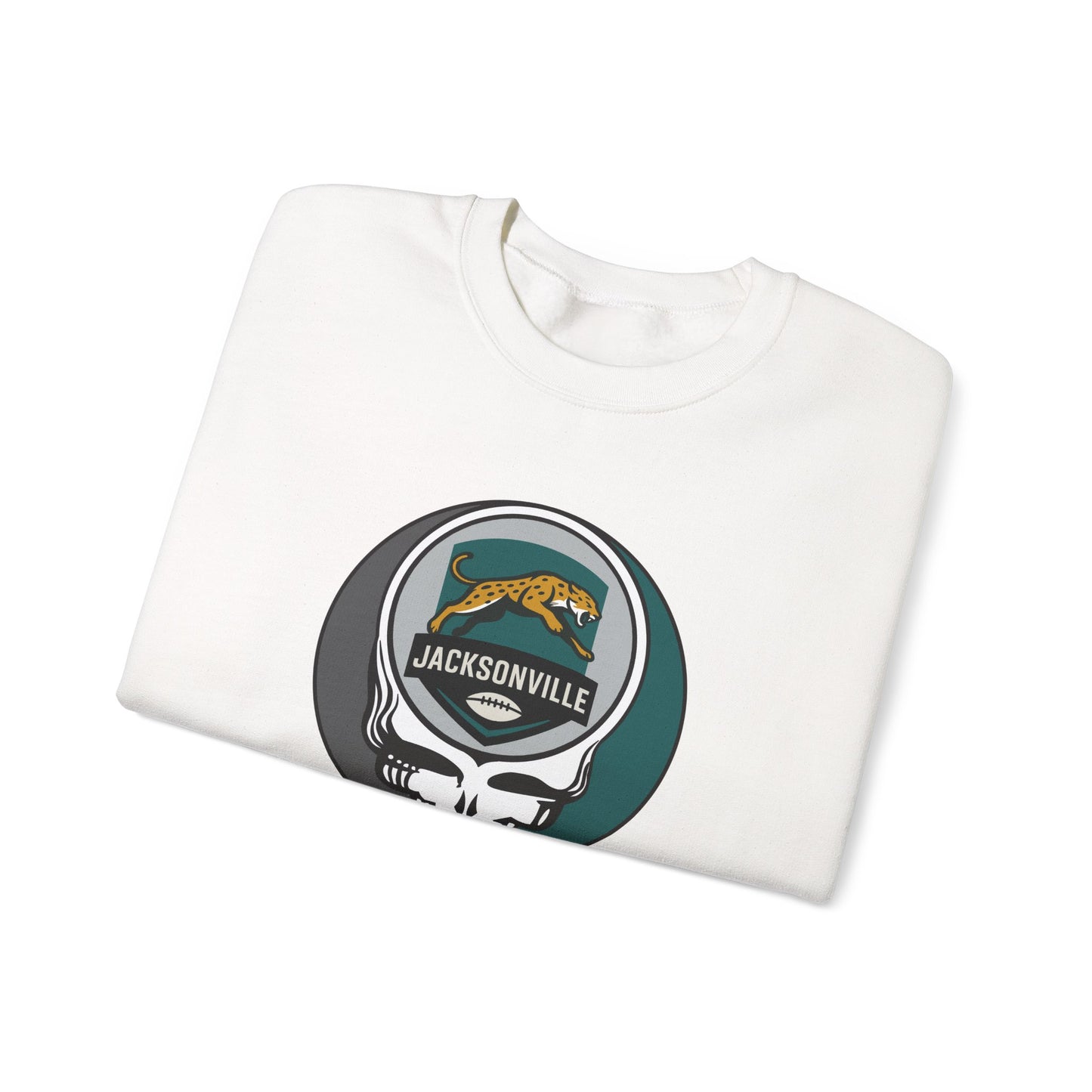 Jacksonville Football Grateful Dead Stealie Crewneck Sweatshirt - NFL