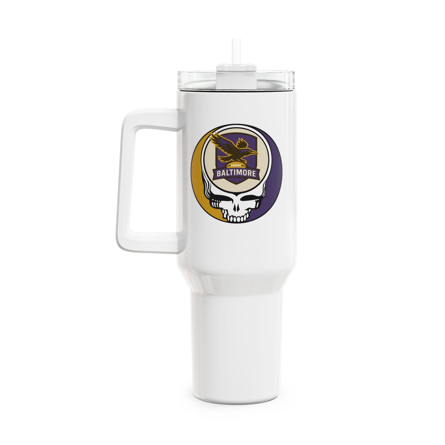 Baltimore Football Stealie "Fat Man" Tumbler,  Double Insulated 40oz Travel Mug - NFL