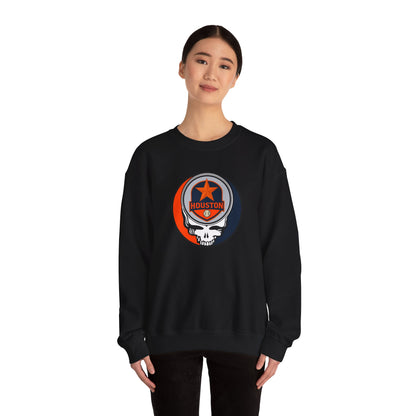 Houston Astros Stealie Grateful Dead Crewneck Sweatshirt - MLB
