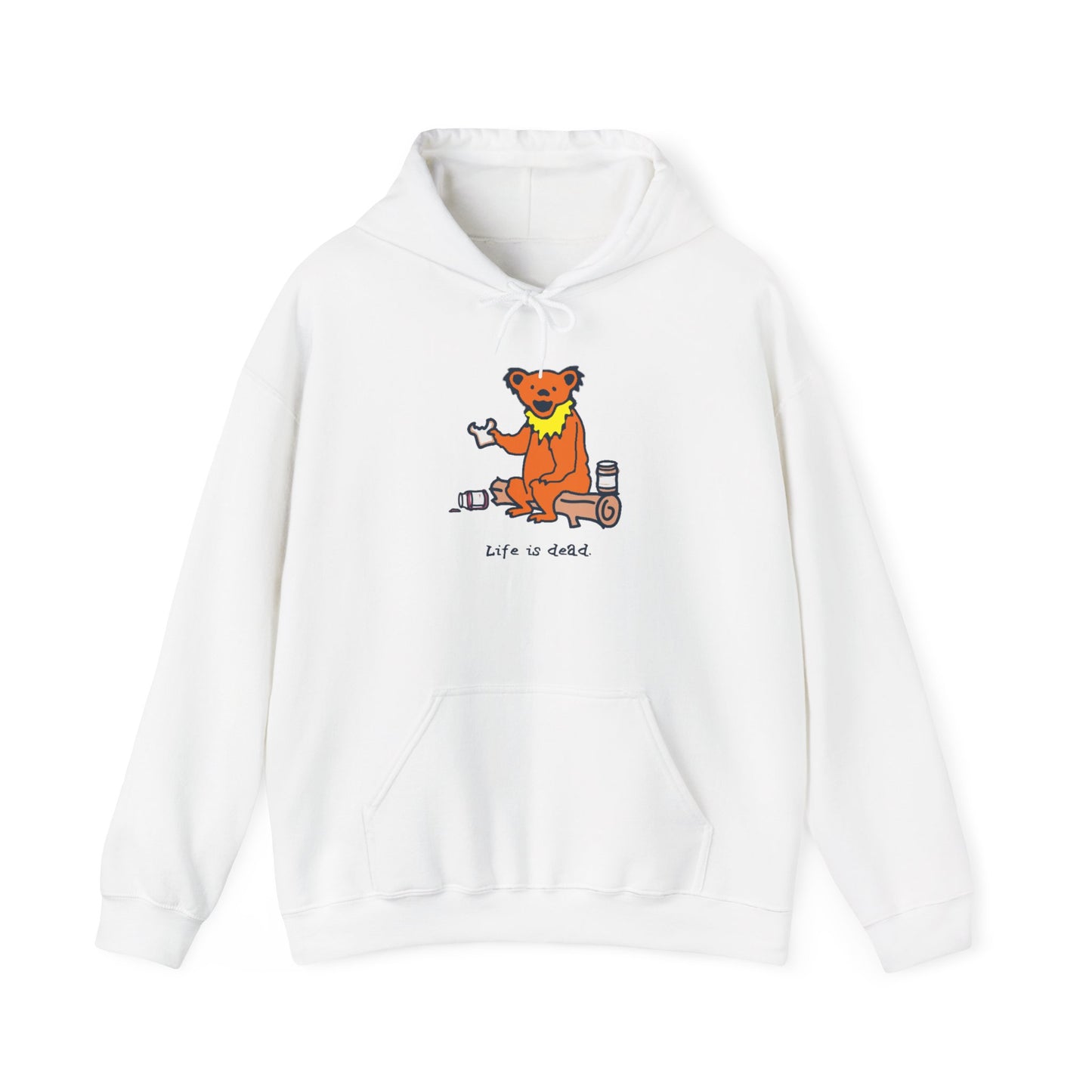 Life is dead. Snackin' Bear Grateful Dead Unisex Hoodie