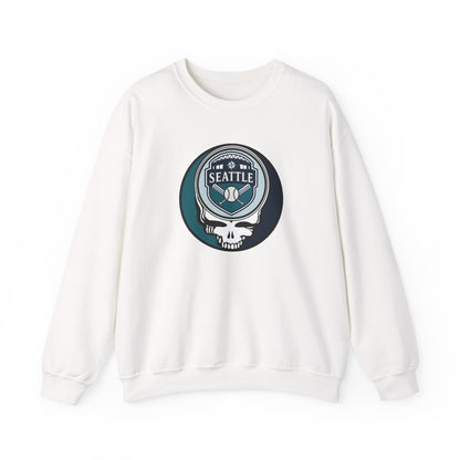 Seattle Mariners Grateful Dead Stealie Crewneck Sweatshirt - MLB