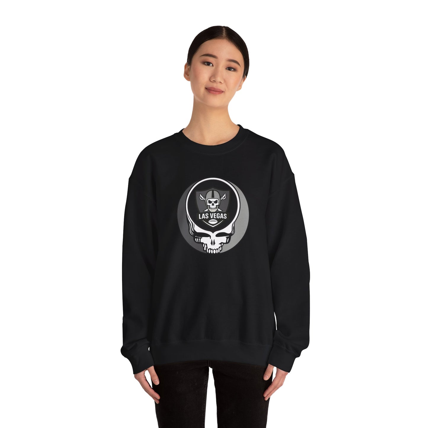 Las Vegas Football Grateful Dead Stealie Crewneck Sweatshirt - NFL