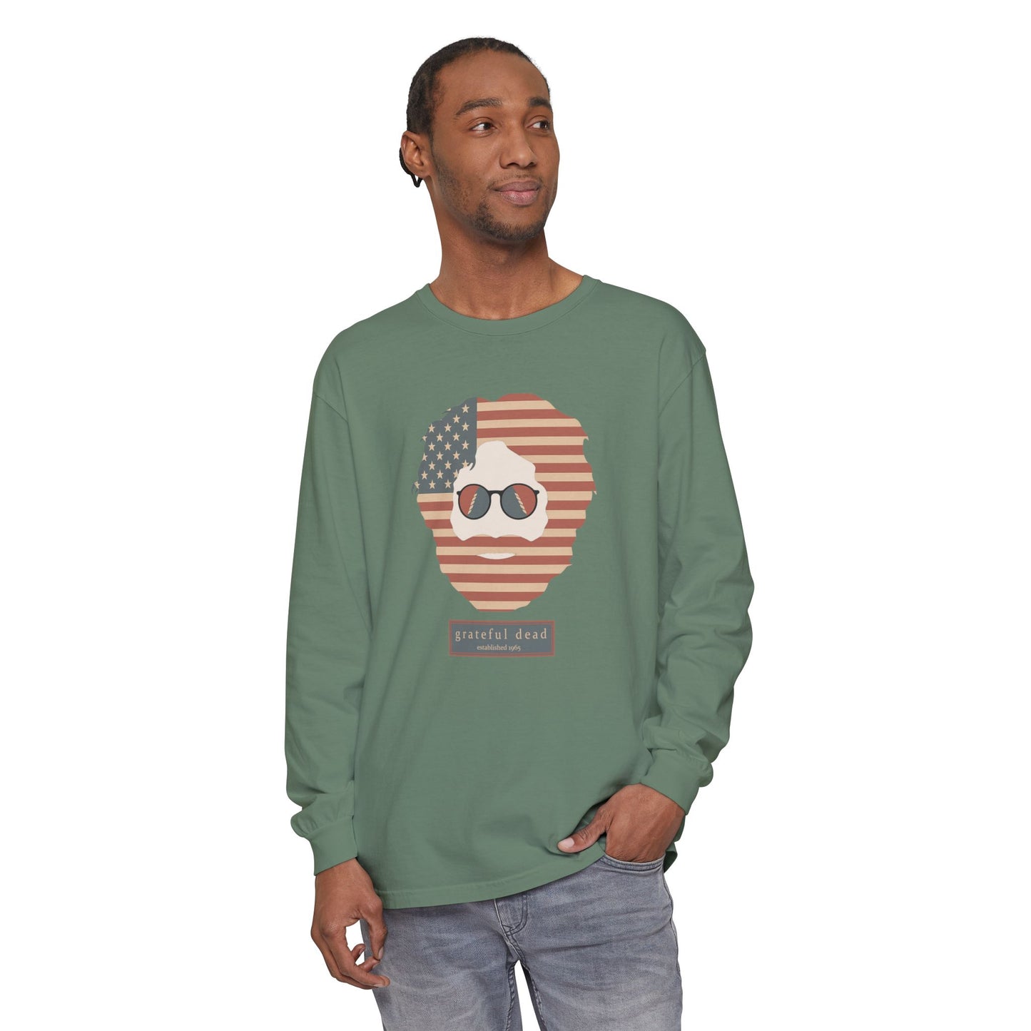 Stars & Stripes Jerry Vineyard Collection Garment-Dyed Long Sleeve